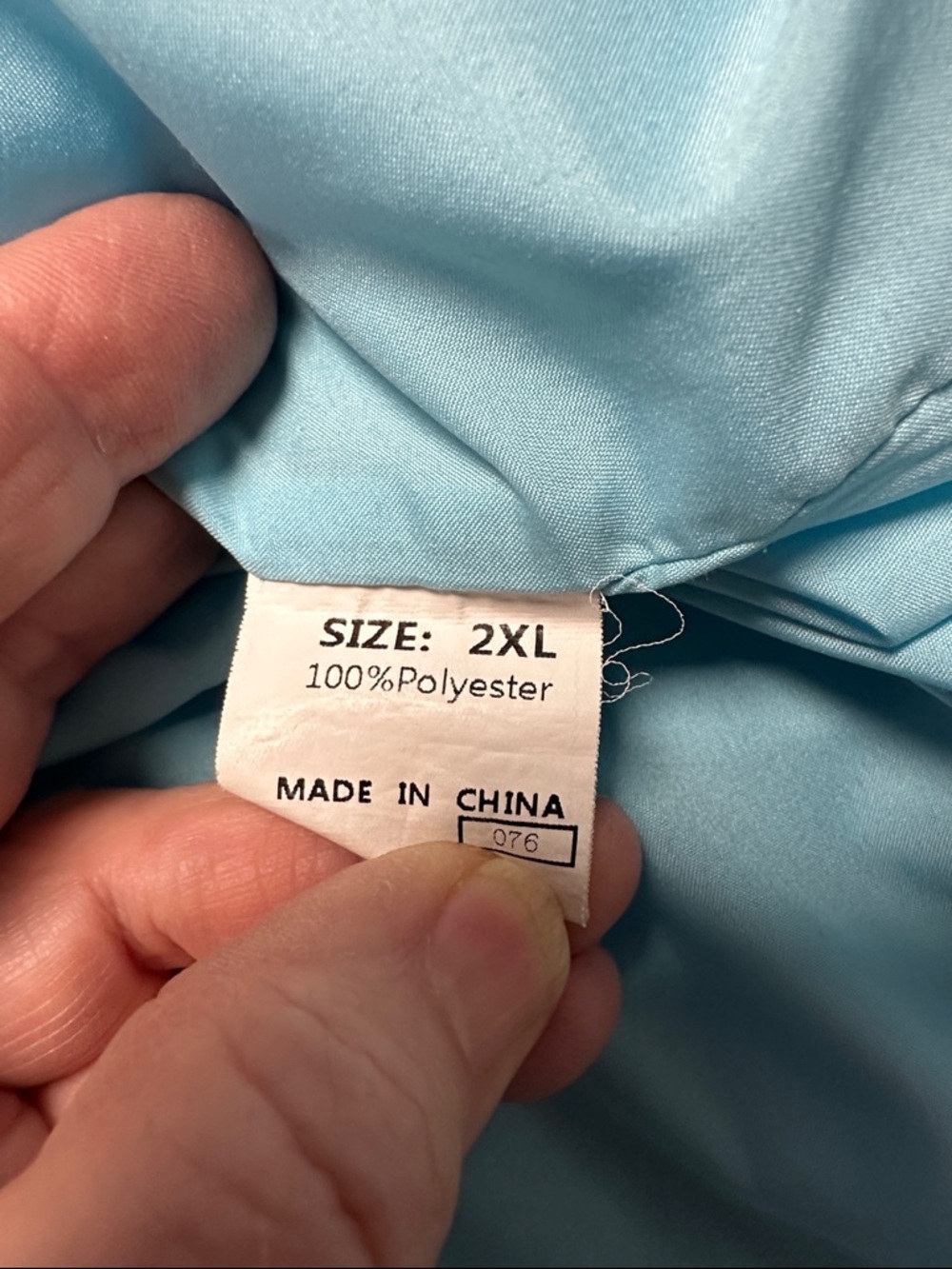 Dokotoo Summer Smocked Long Sleeve Baby Blue V Neck Fully Lined Blouse 2XL EUC! - Picture 4 of 8